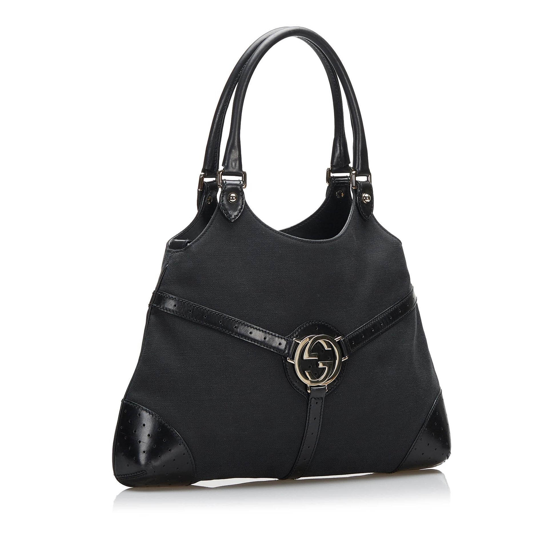 Gucci Reins SHG-PNN2F7 Nylon Calf Black Shoulder Bag