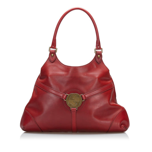 Gucci Reins SHG-6ZUH8u Calf Red Shoulder Bag