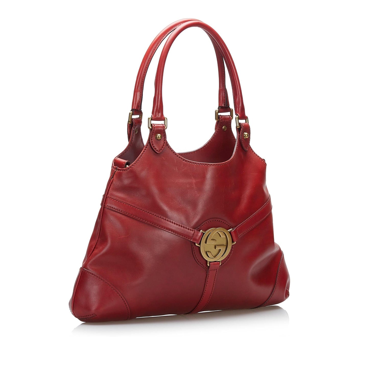 Gucci Reins SHG-6ZUH8u Calf Red Shoulder Bag