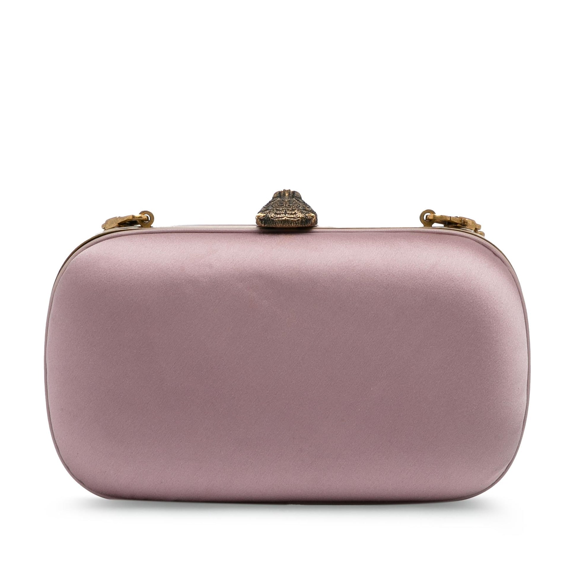 Gucci Animalier Broadway on SHG-pOhviu Satin Pink Chain Shoulder Bag