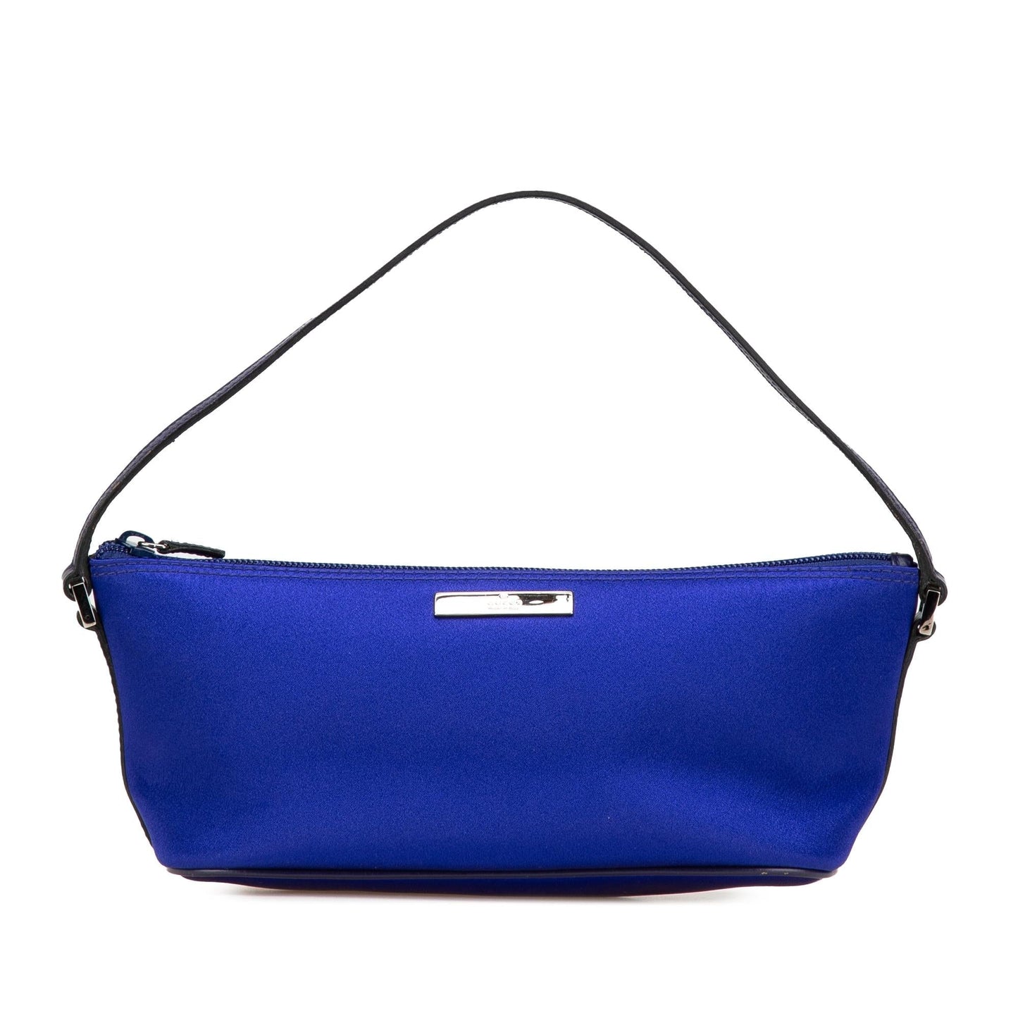Gucci Boat Satin Blue Shoulder Bag
