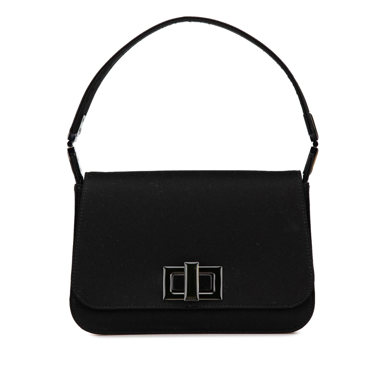 Gucci Satin Black Satchel Bag