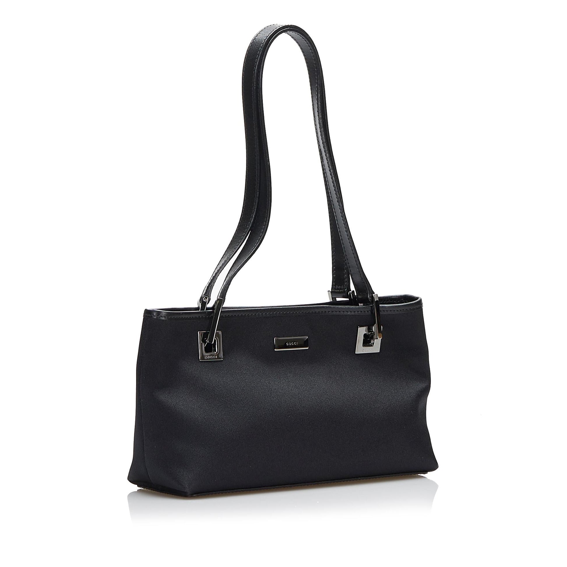 Gucci SHG-NnlyoT Satin Black Shoulder Bag