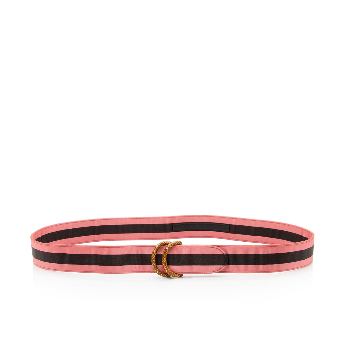 Gucci Web Belt - Size 38 Satin Black Pink Accessory