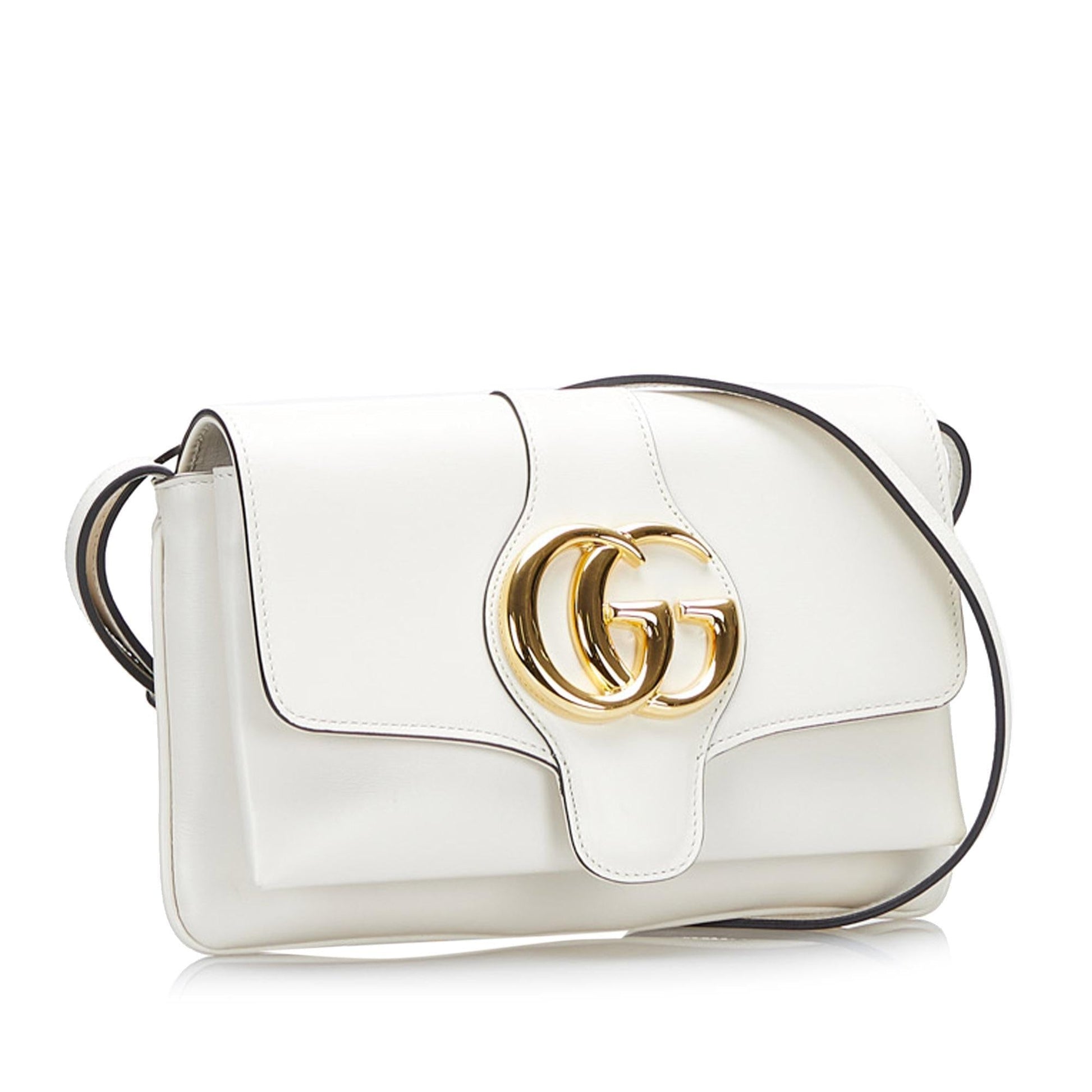 Gucci Arli SHG-eVH5m8 Calf White Small Flap Crossbody Bag