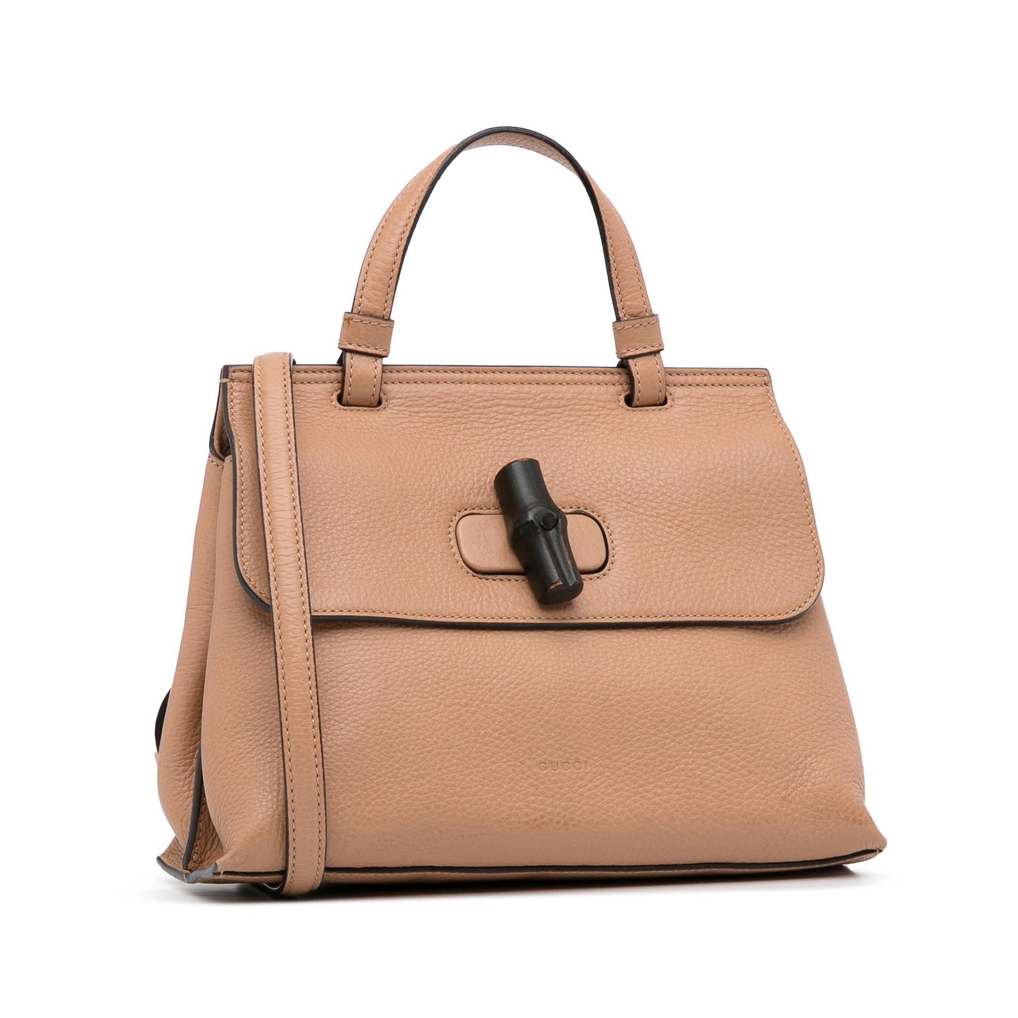 Gucci Bamboo Daily SHG-pqhQVB Calf Brown Small Satchel Bag