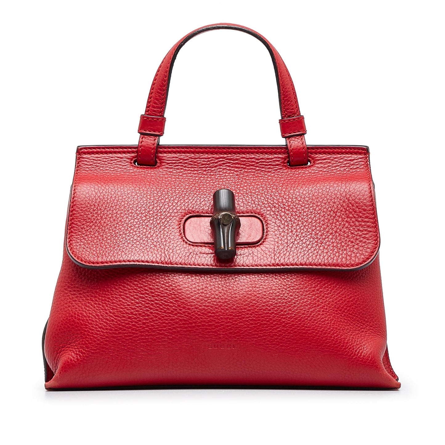 Gucci Bamboo Daily SHG-KZoSFE Calf Red Small Satchel Bag