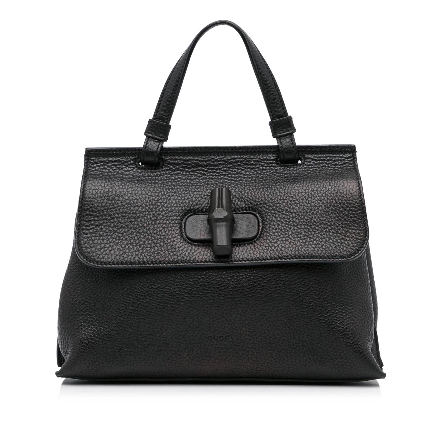 Gucci Bamboo Daily SHG-EVjQCN Calf Black Small Satchel Bag