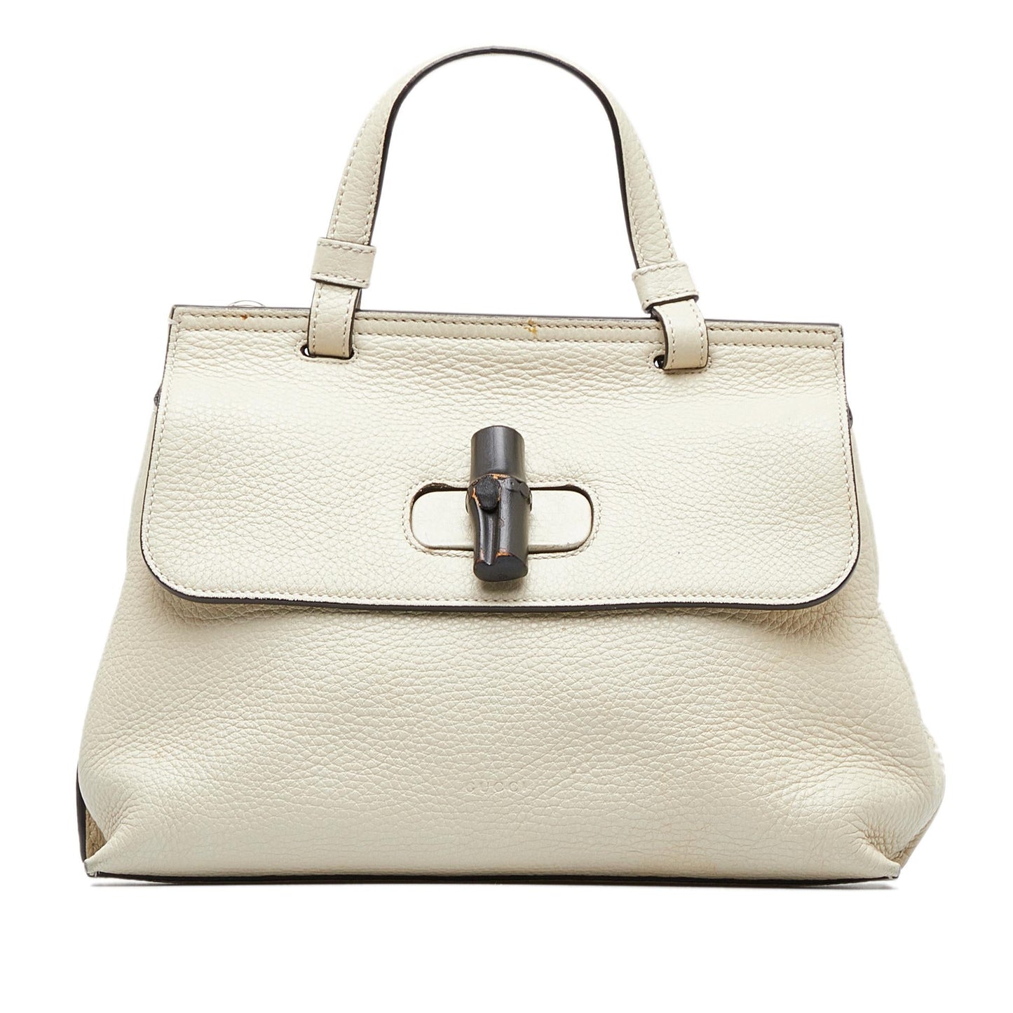 Gucci Bamboo Daily SHG-o7ge8I Calf White Small Satchel Bag