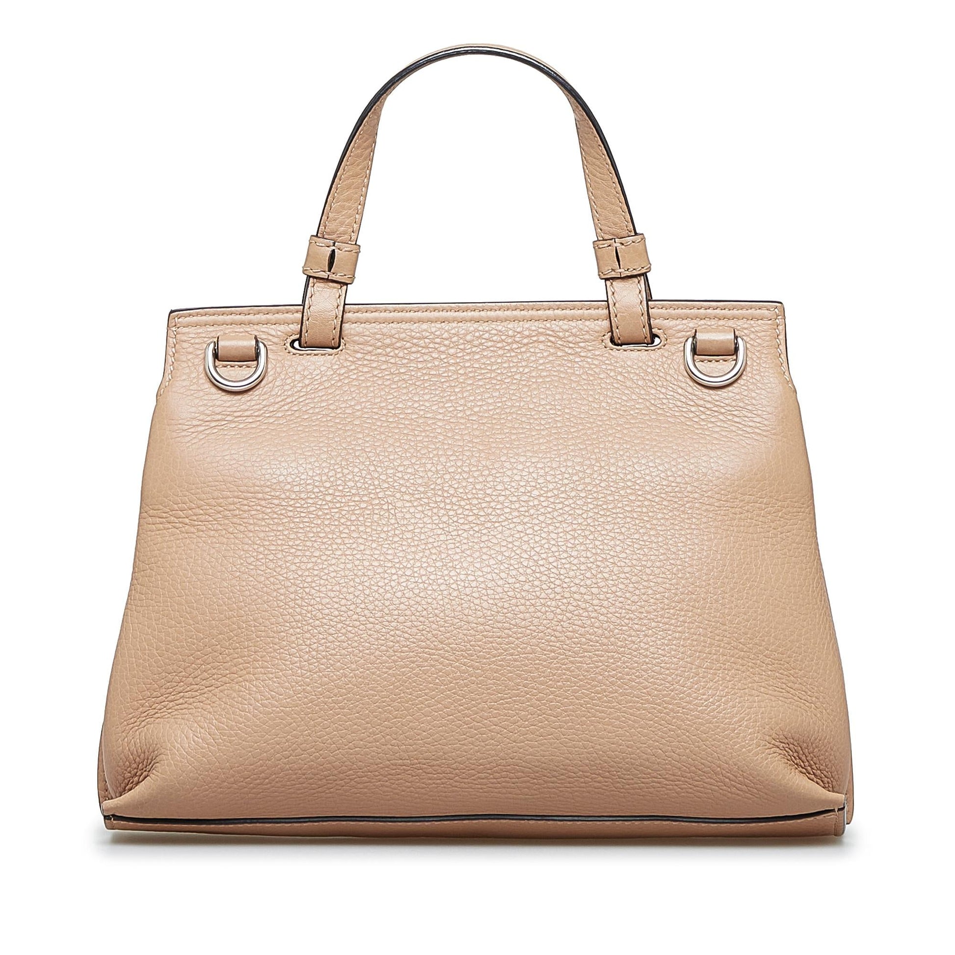 Gucci Bamboo Daily Calf Brown Small Satchel Bag Satchel 2