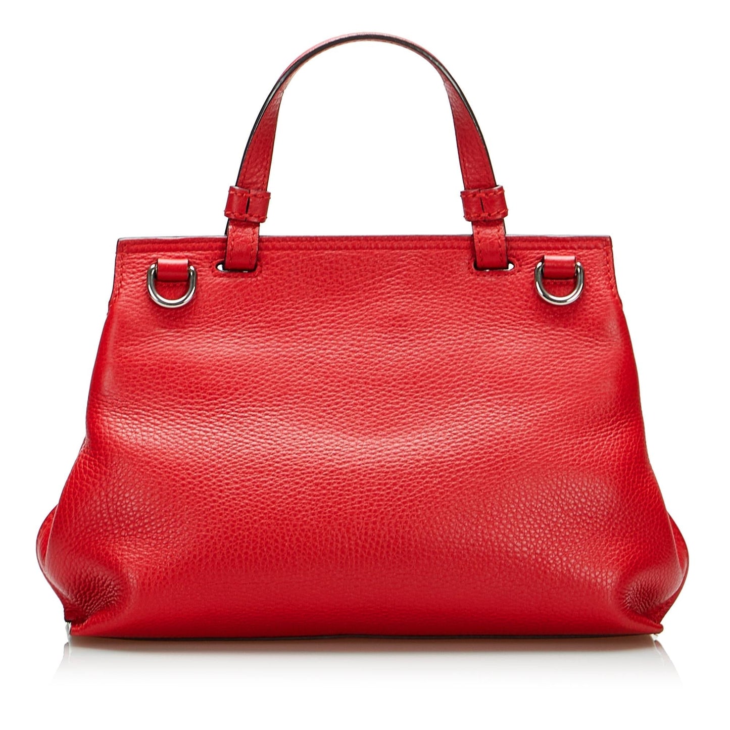 Gucci Bamboo Daily SHG-5MUf7v Calf Red Small Satchel Bag