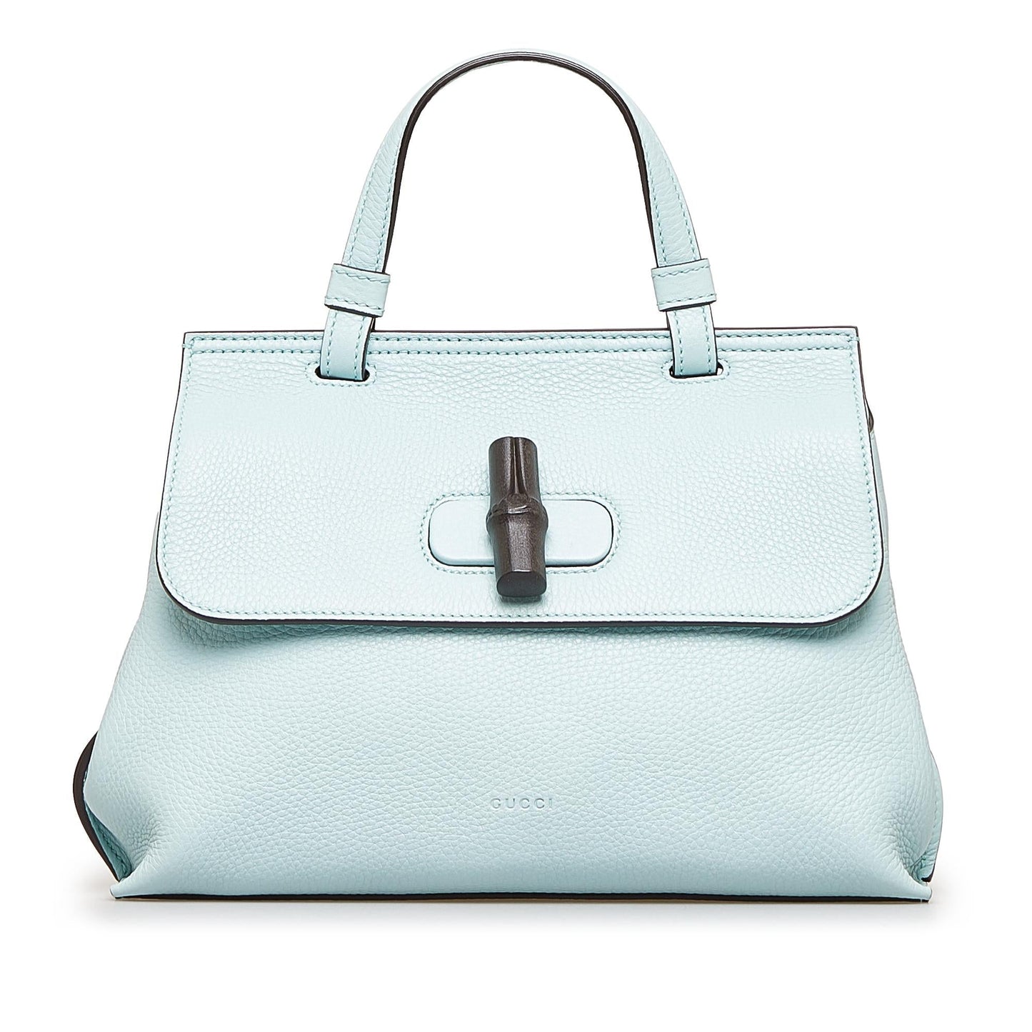 Gucci Bamboo Daily SHG-1c1eWT Calf Blue Small Satchel Bag