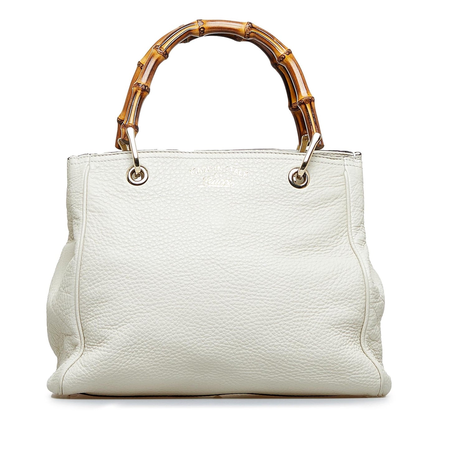 Gucci Bamboo Shopper SHG-fzf4hC Calf White Small Satchel Bag