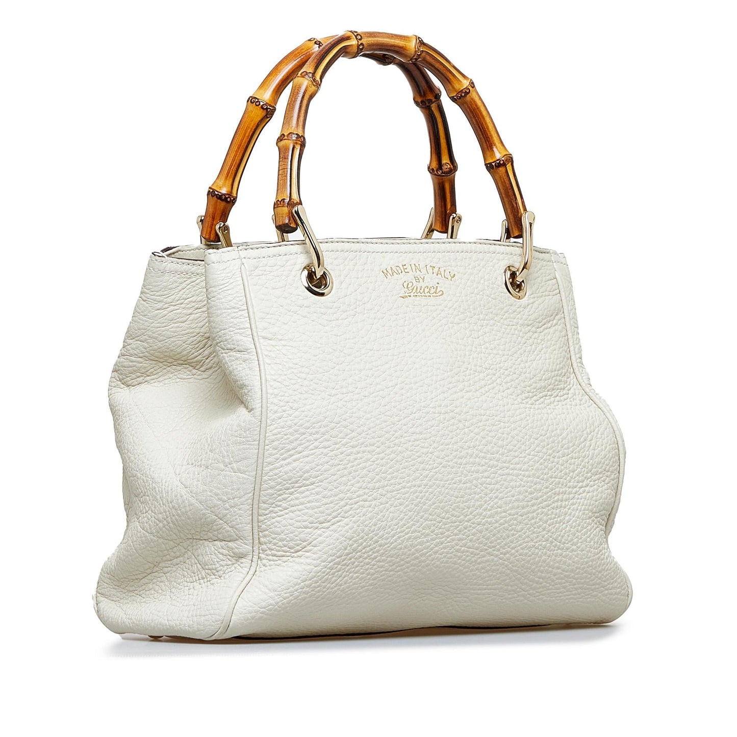 Gucci Bamboo Shopper SHG-fzf4hC Calf White Small Satchel Bag