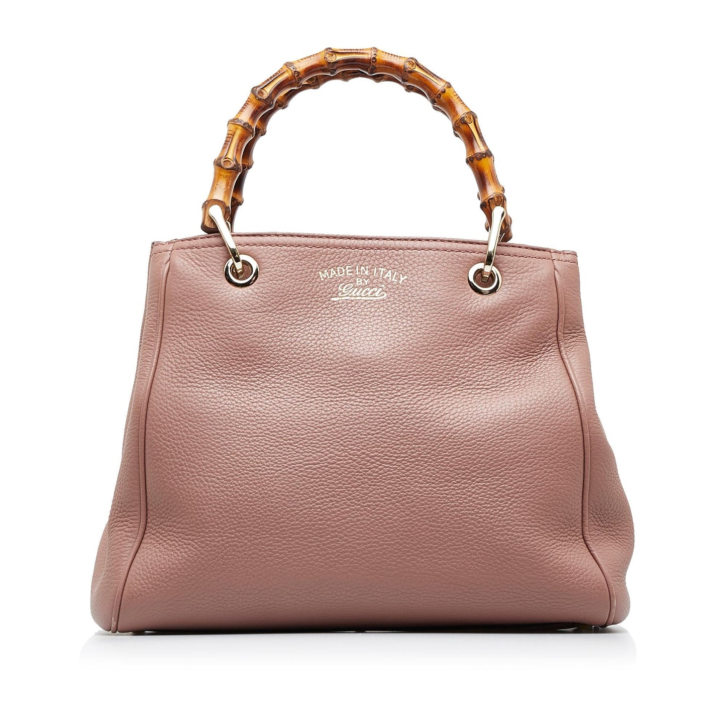 Gucci Bamboo Shopper SHG-wb4O7b Calf Pink Small Satchel Bag
