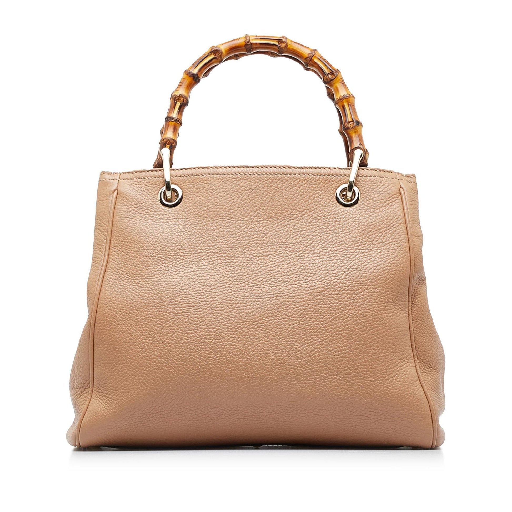 Gucci Bamboo Shopper SHG-Lqd9Yf Calf Brown Small Satchel Bag