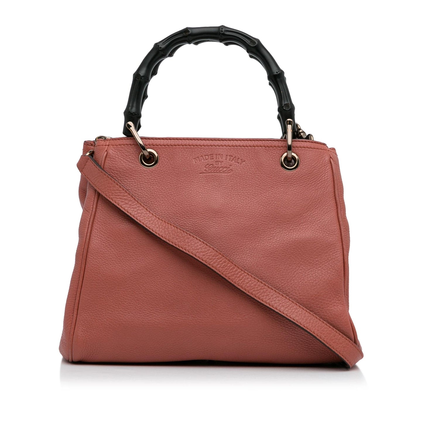 Gucci Bamboo Shopper SHG-YEhsui Calf Pink Small Satchel Bag