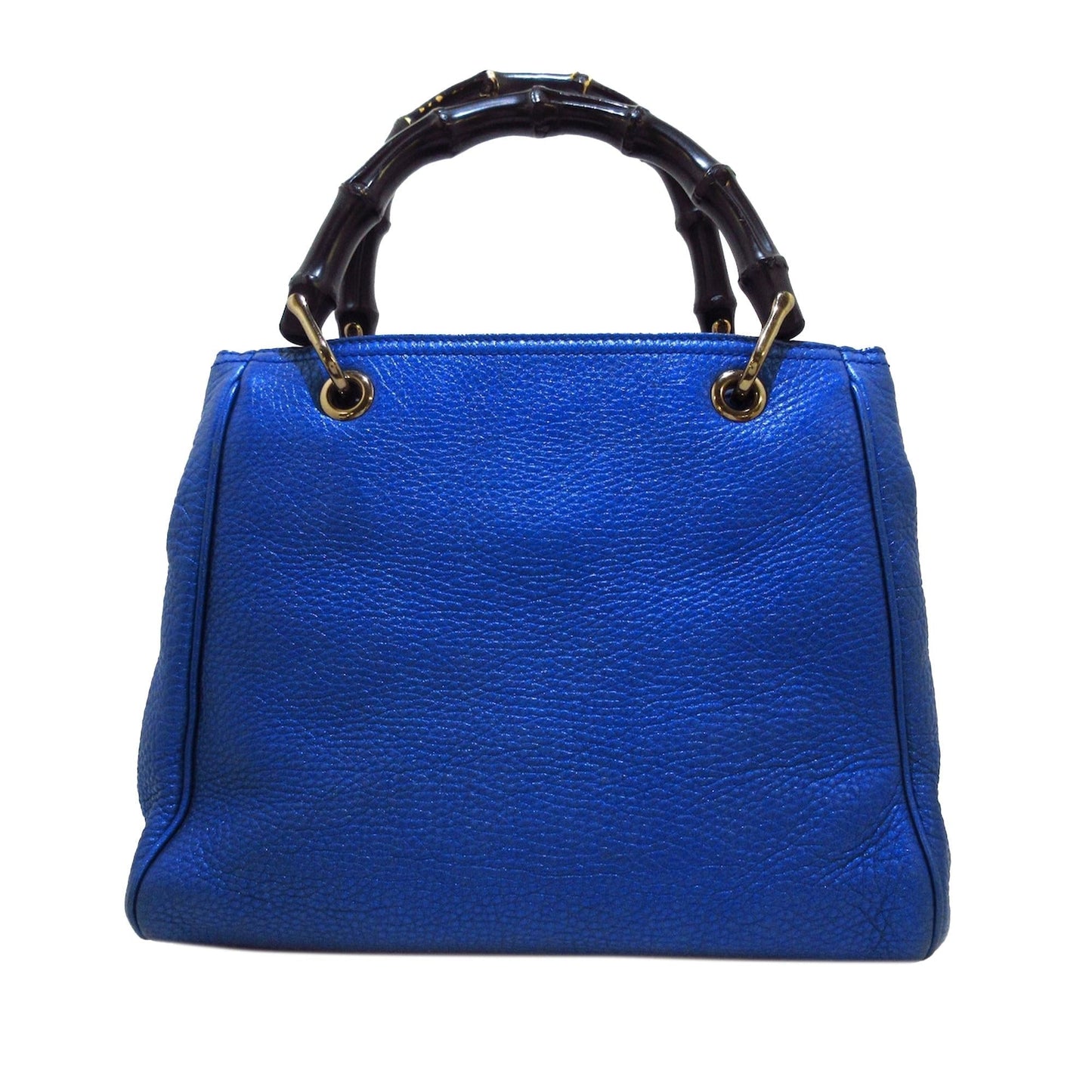 Gucci Bamboo Shopper SHG-qDF7UH Calf Blue Small Satchel Bag
