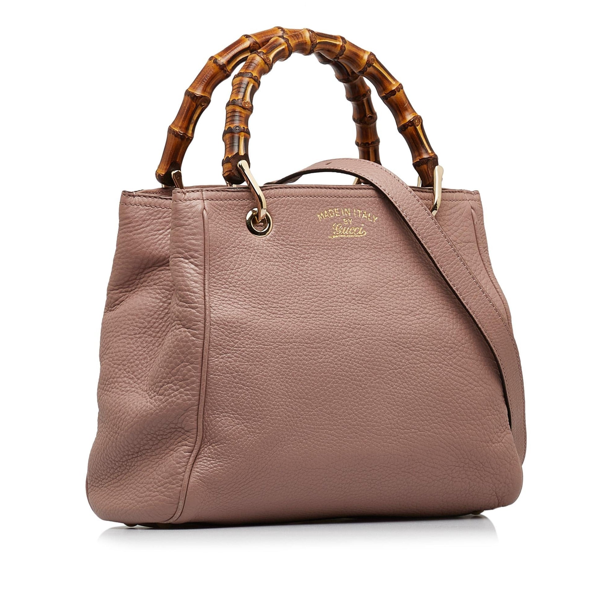 Gucci Bamboo Shopper SHG-Rk3GRb Calf Brown Small Satchel Bag