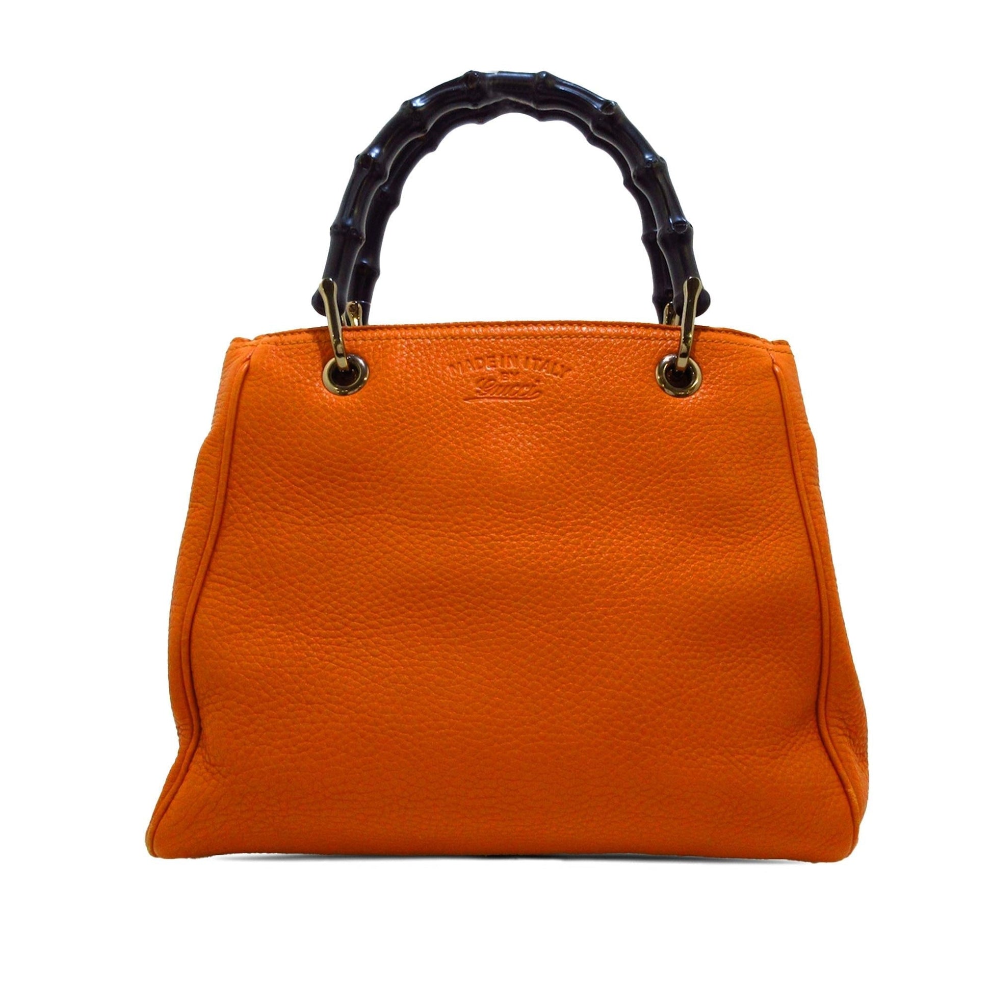 Gucci Bamboo Shopper SHG-BckysY Calf Orange Small Satchel Bag