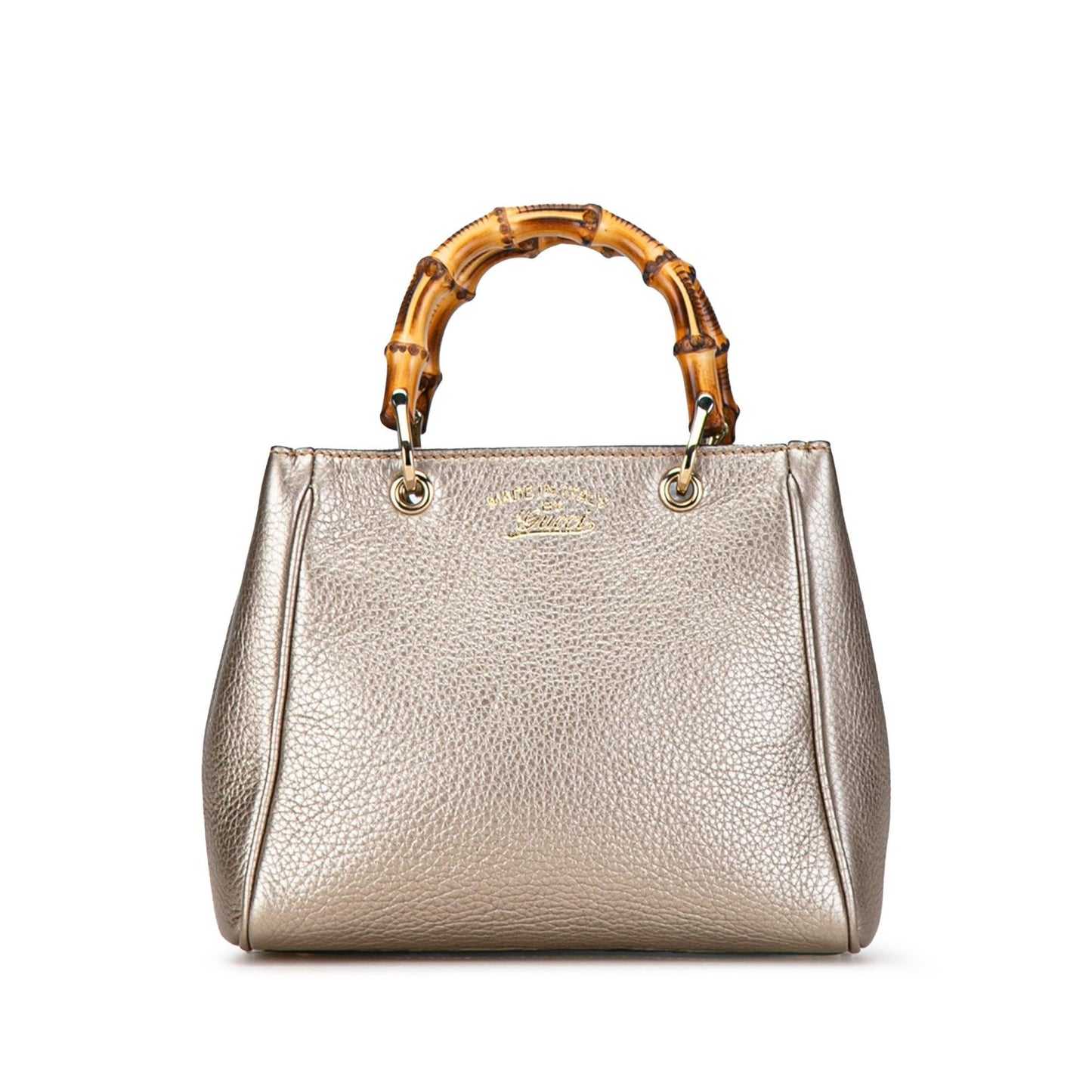Gucci Bamboo Shopper SHG-mkzbAU Calf Gold Small Satchel Bag