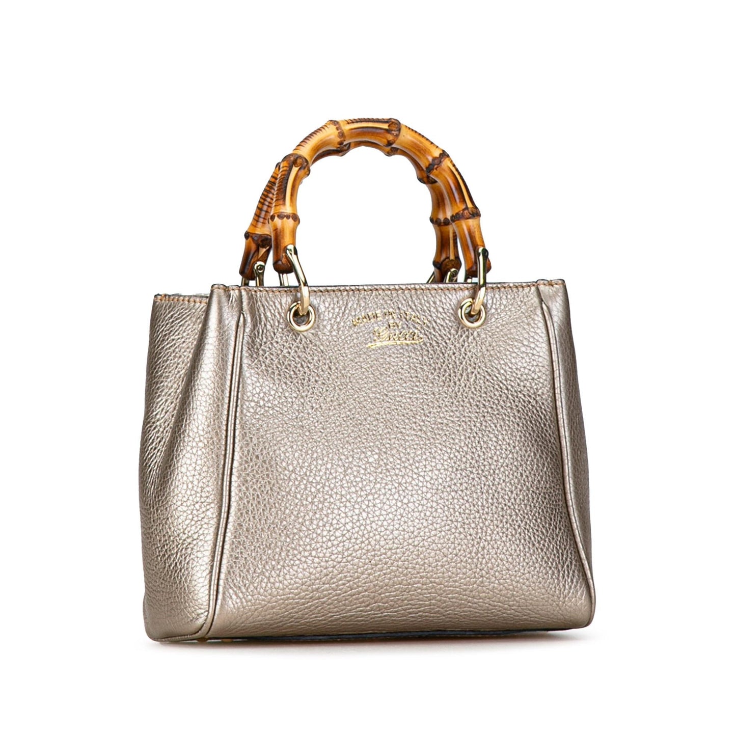 Gucci Bamboo Shopper SHG-mkzbAU Calf Gold Small Satchel Bag
