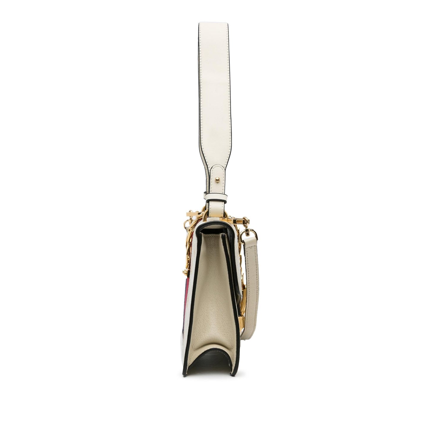Gucci Bee Star Sylvie Calf White Small Satchel Bag