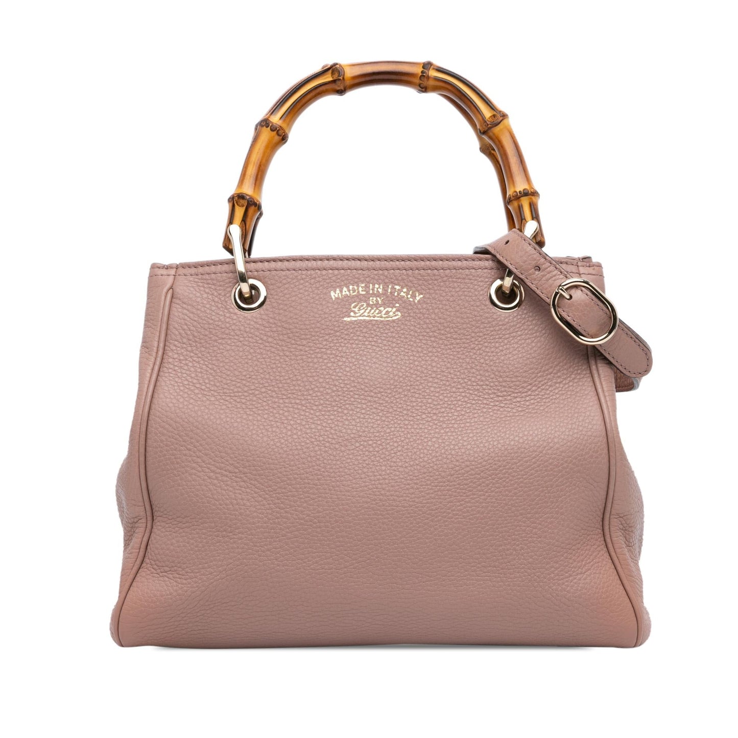 Gucci Bamboo Shopper SHG-4FXiMK Calf Calfskin Pink Small Satchel Bag