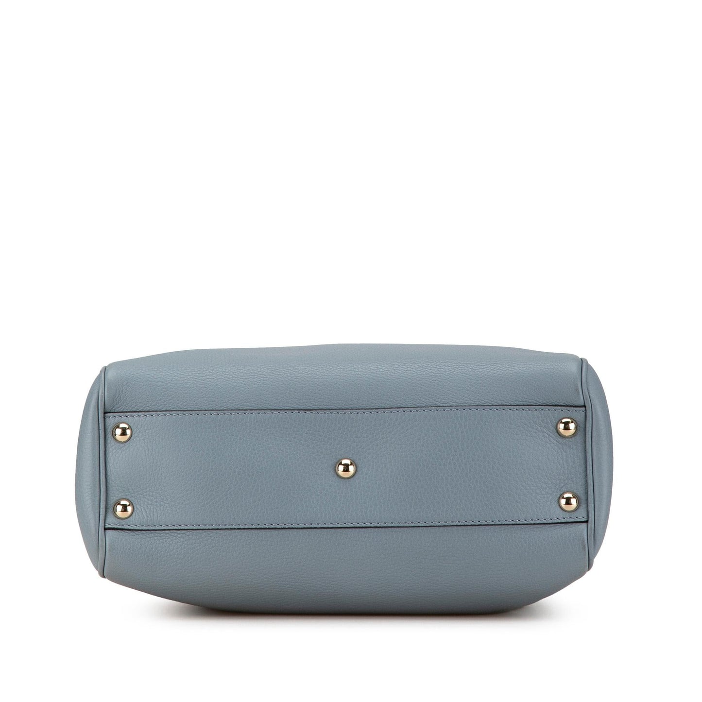 Gucci Bamboo Shopper Calf Calfskin Blue Small Satchel Bag Satchel 11