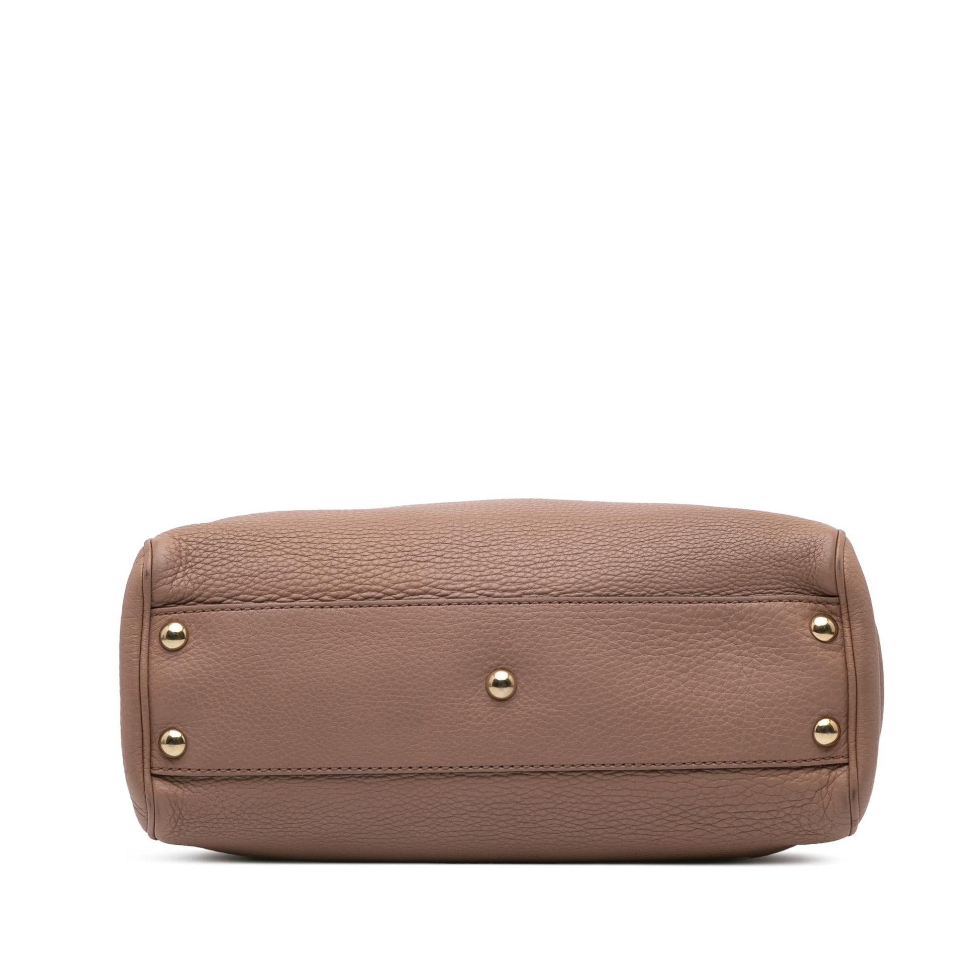 Gucci Bamboo Shopper Calf Calfskin Pink Small Satchel Bag Satchel 14