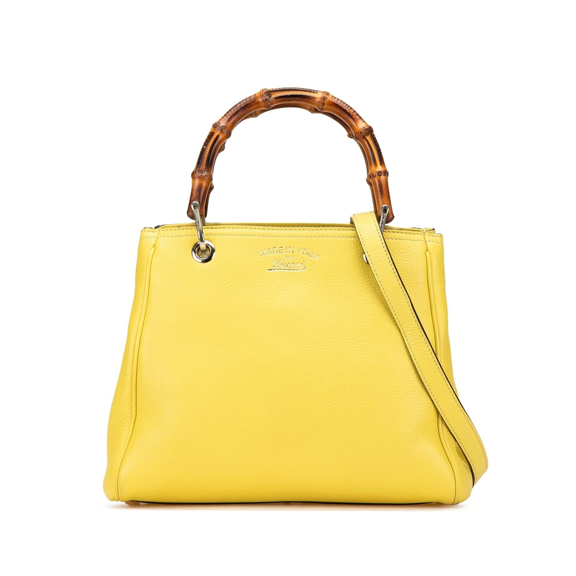 Gucci Bamboo Shopper Calf Calfskin Small Satchel Bag