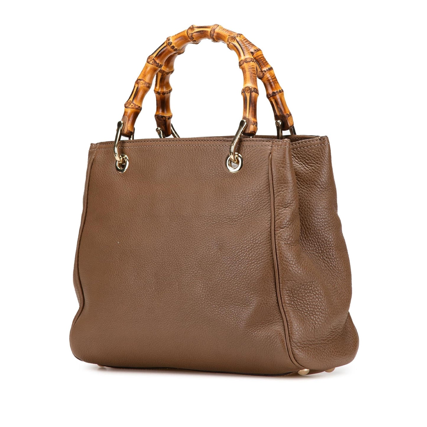 Gucci Bamboo Shopper Calf Calfskin Brown Small Satchel Bag Satchel 20