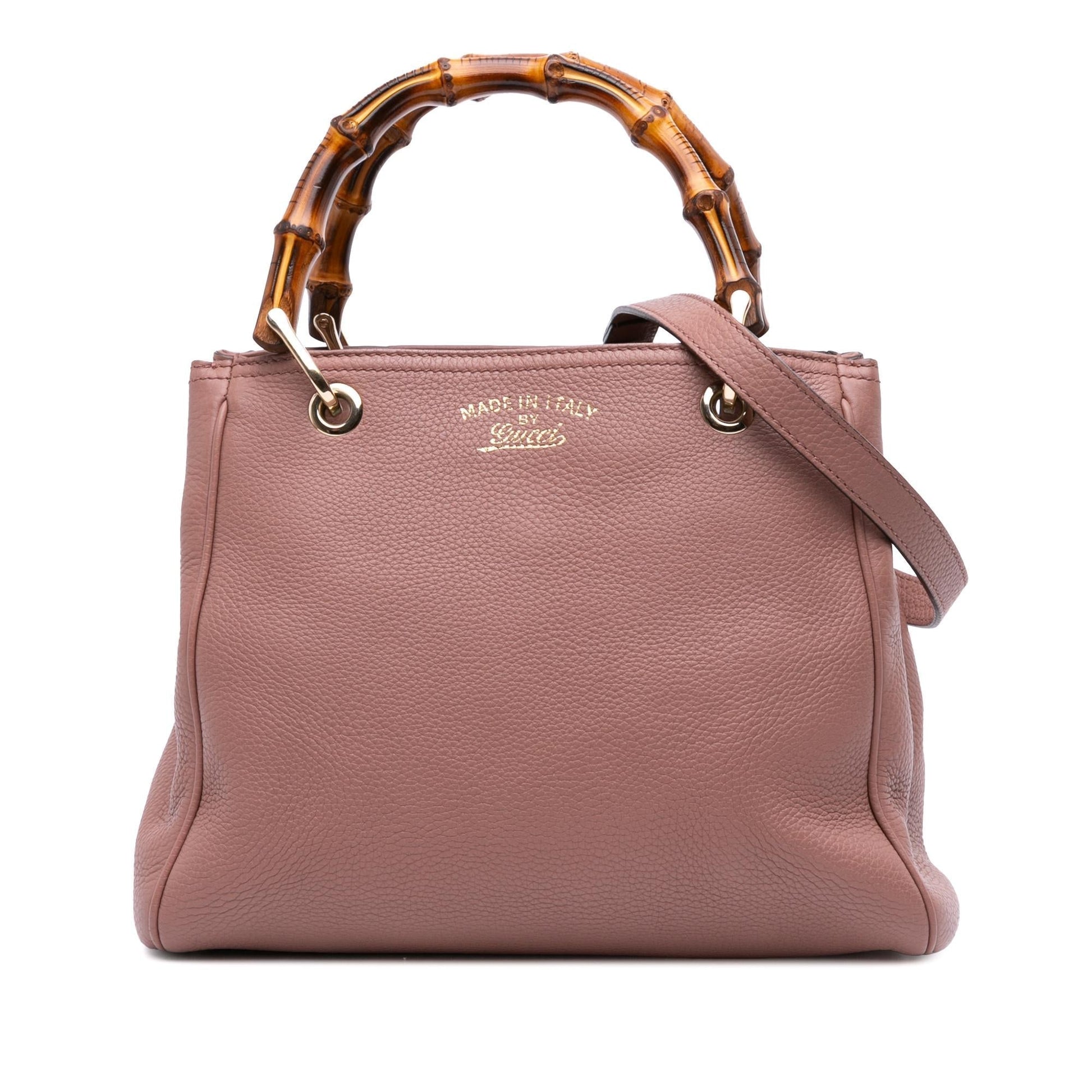 Gucci Bamboo Shopper Calfskin Small Tote Bag Satchel 22