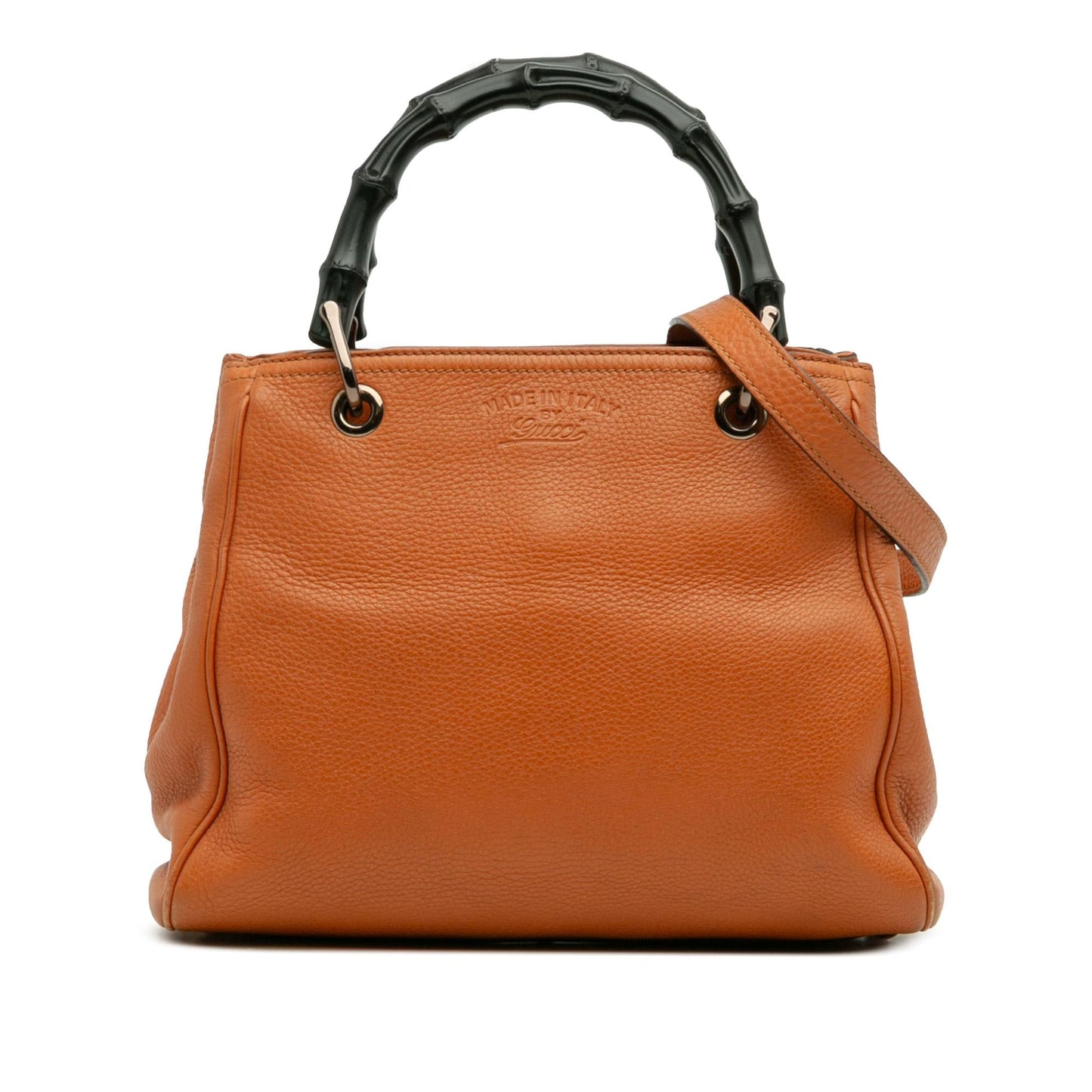 Gucci Bamboo Shopper Calfskin Small Tote Bag Satchel 25