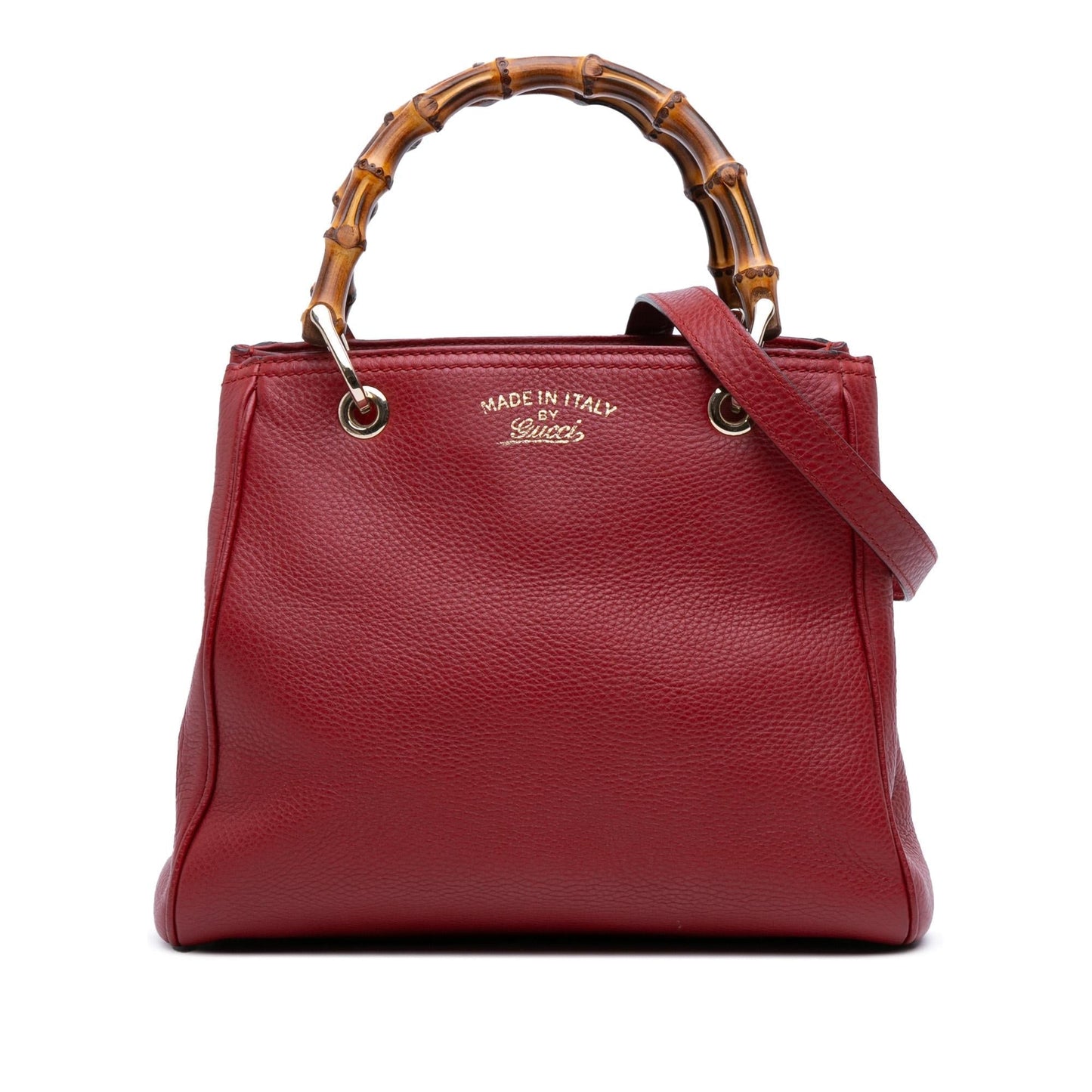 Gucci Bamboo Shopper Calfskin Small Tote Bag Satchel 26