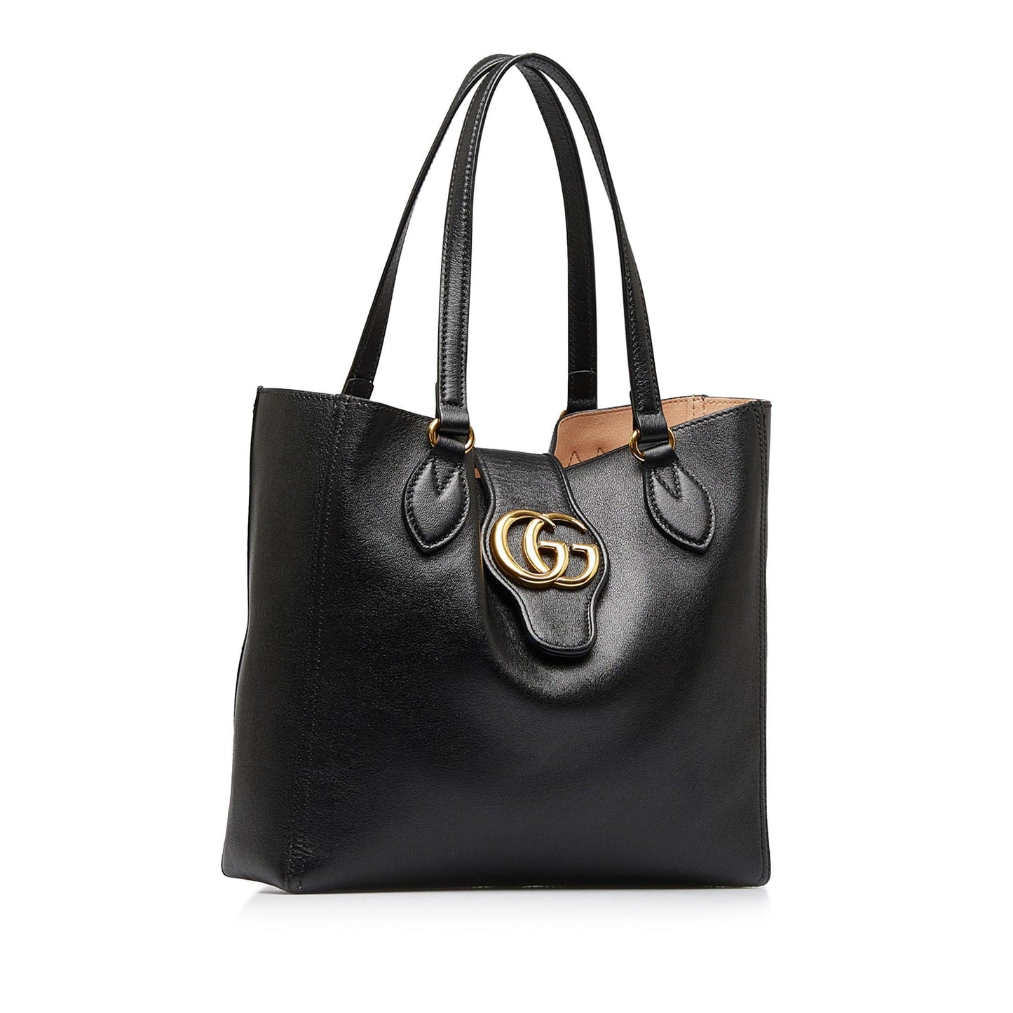 Gucci Dahlia Double G SHG-Sr8Ab6 Calf Black Small Tote Bag