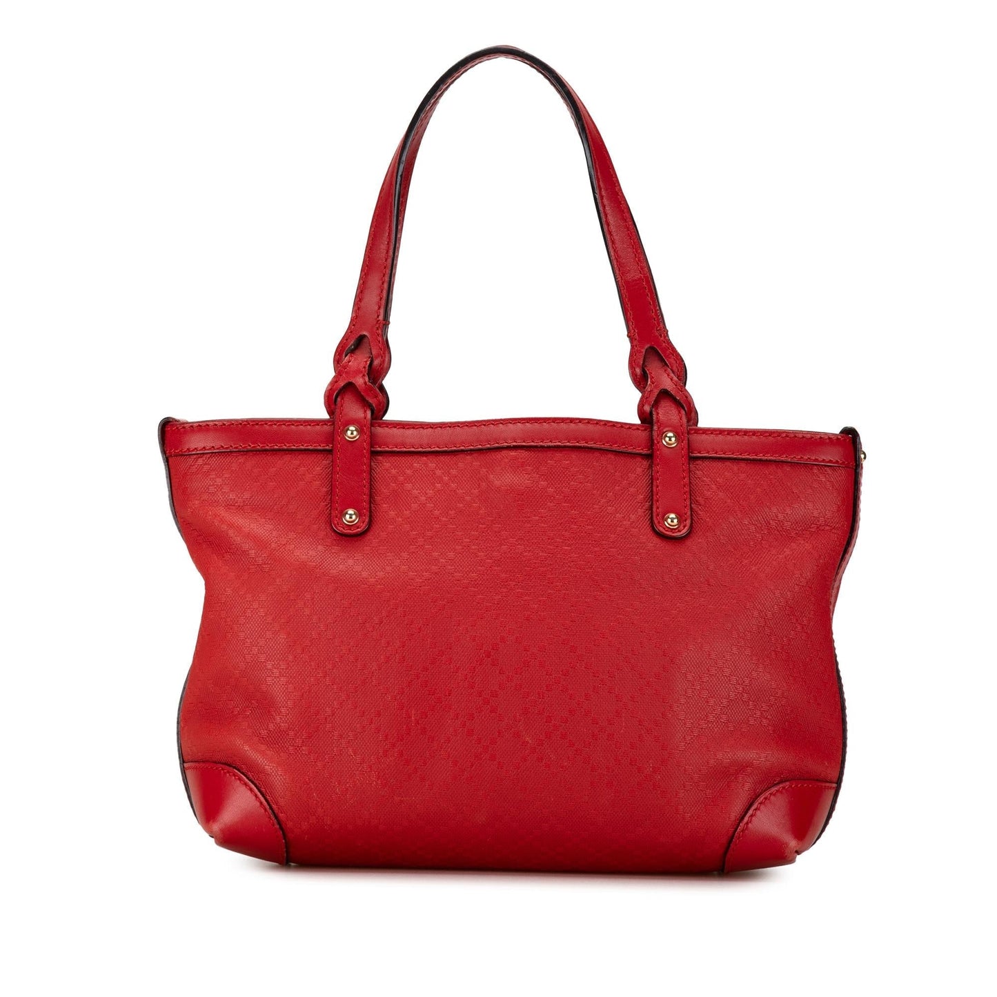 Gucci Diamante Craft SHG-BAFs8b Calf Red Small Tote Bag