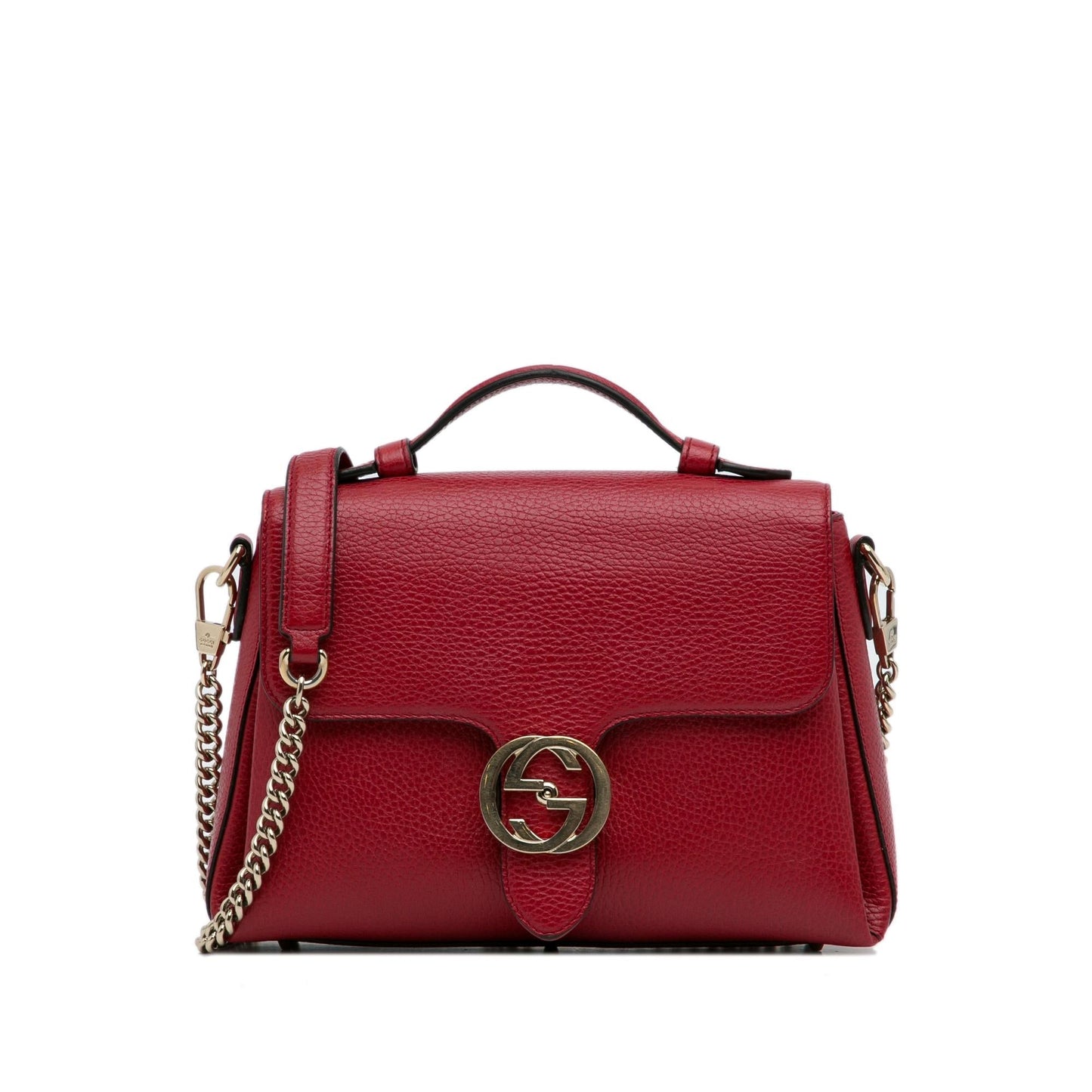 Gucci Dollar Interlocking G SHG-Pgcutx Calf Red Small Satchel Bag