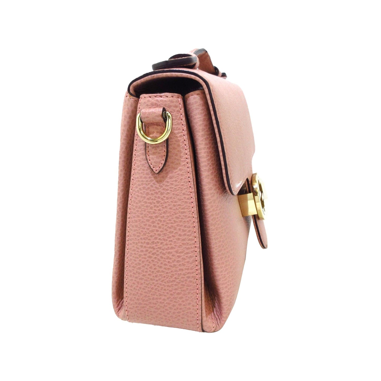 Gucci Dollar Interlocking G SHG-YSEfg1 Calf Pink Small Satchel Bag