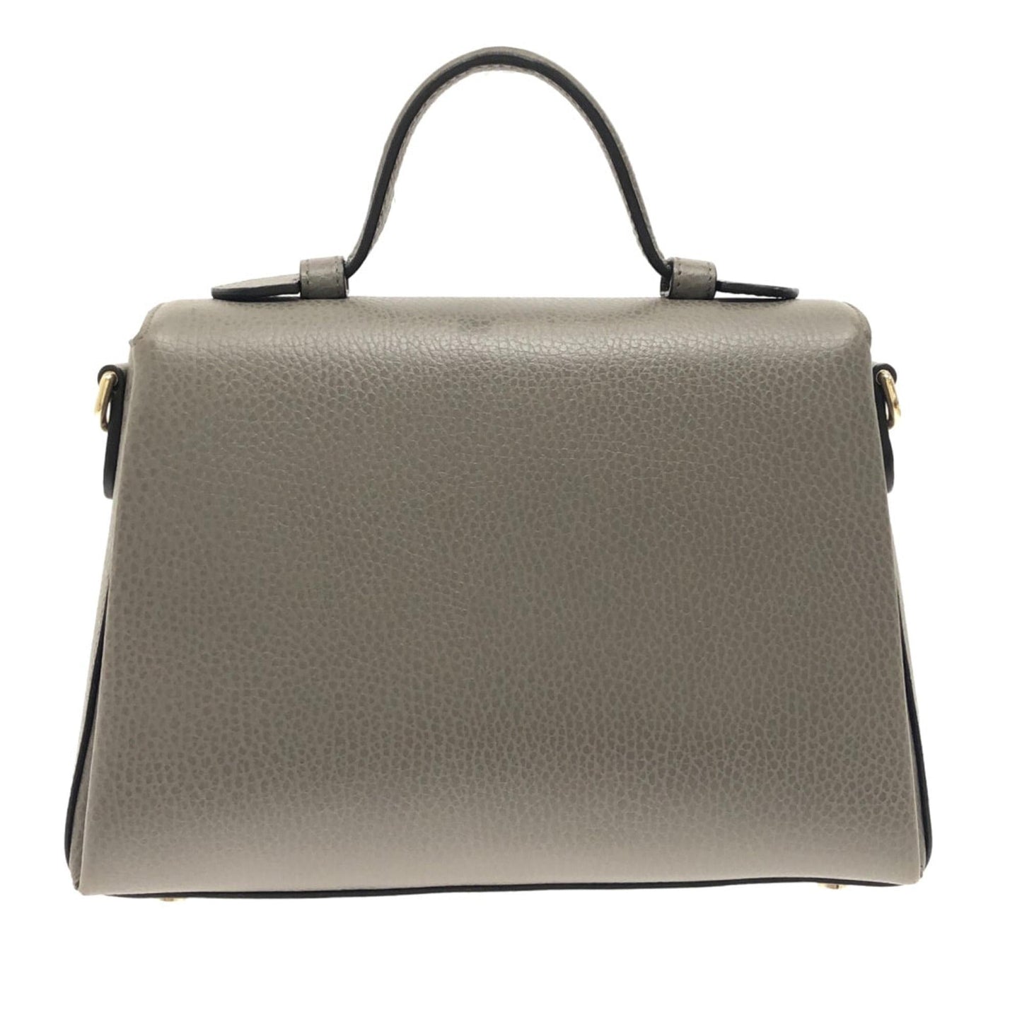Gucci Dollar Interlocking G SHG-XhsO8p Calf Grey Small Top Handle Satchel Bag