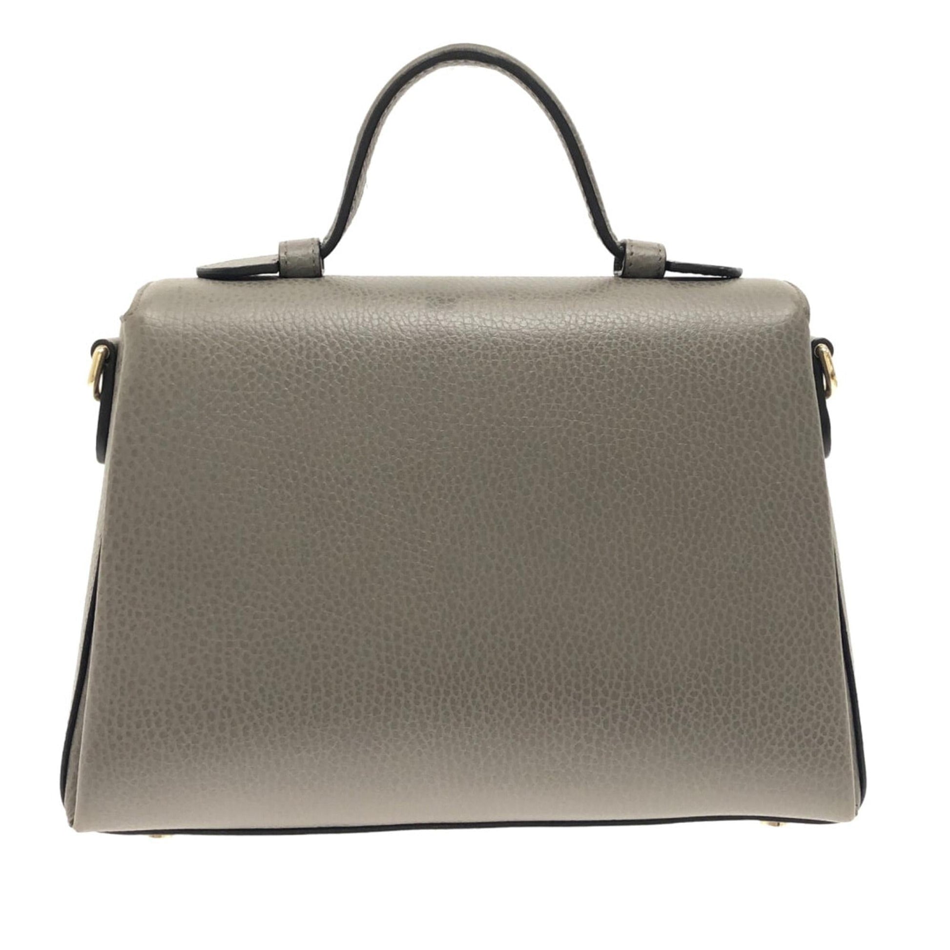 Gucci Dollar Interlocking G SHG-XhsO8p Calf Grey Small Top Handle Satchel Bag