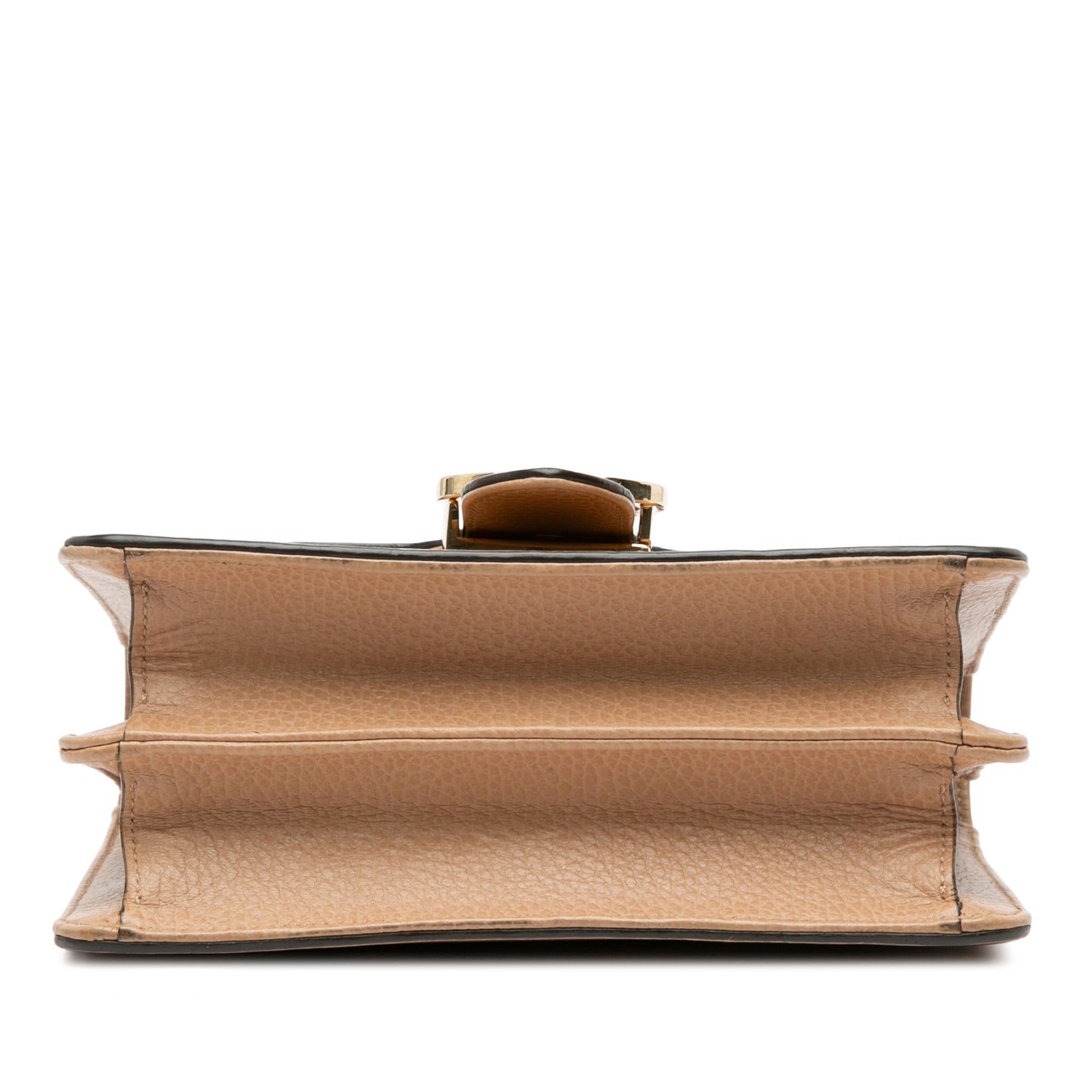 Gucci Dollar Interlocking G Calf Calfskin Brown Small Crossbody Bag