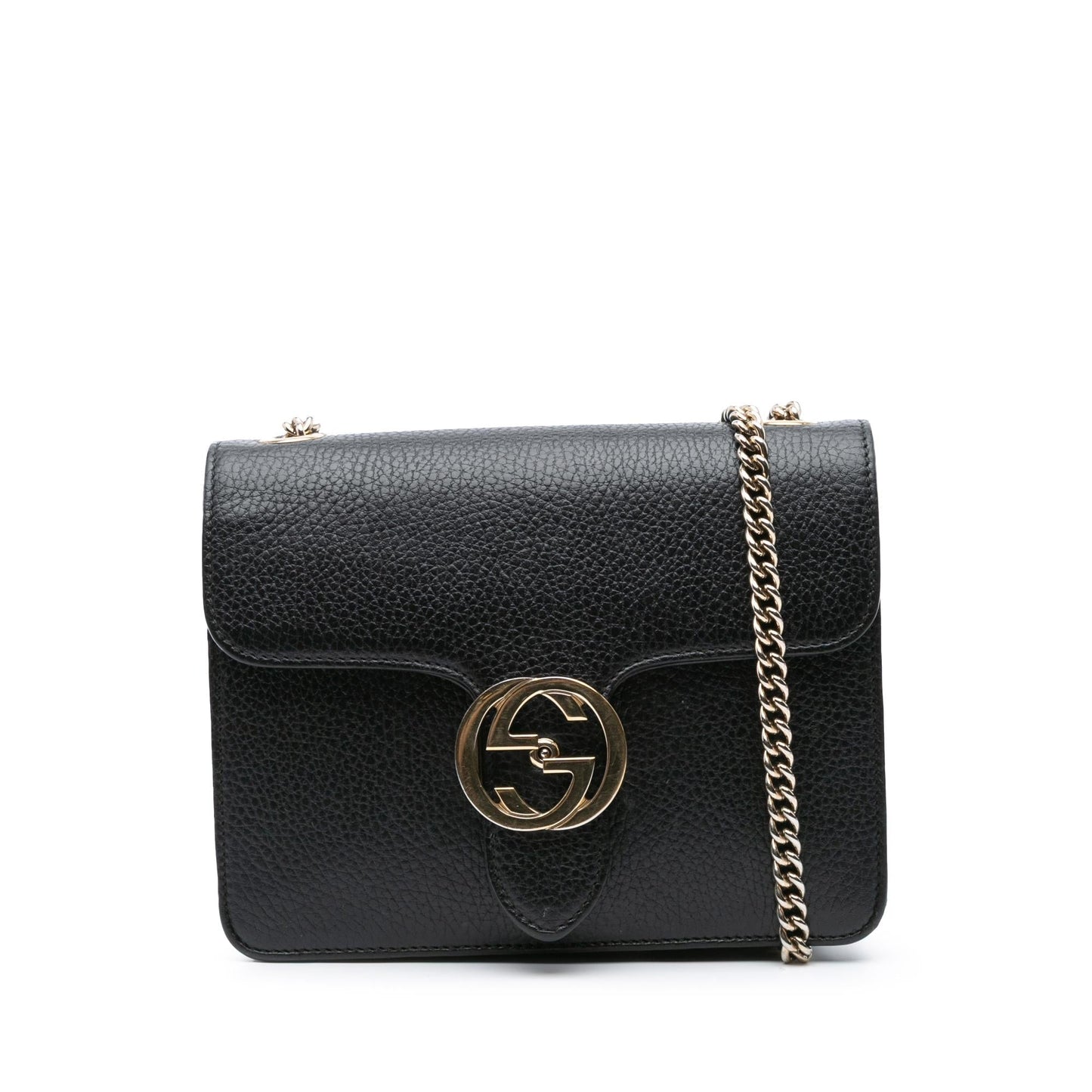 Gucci Dollar Interlocking G Calf Calfskin Black Small Crossbody Bag Crossbody 2