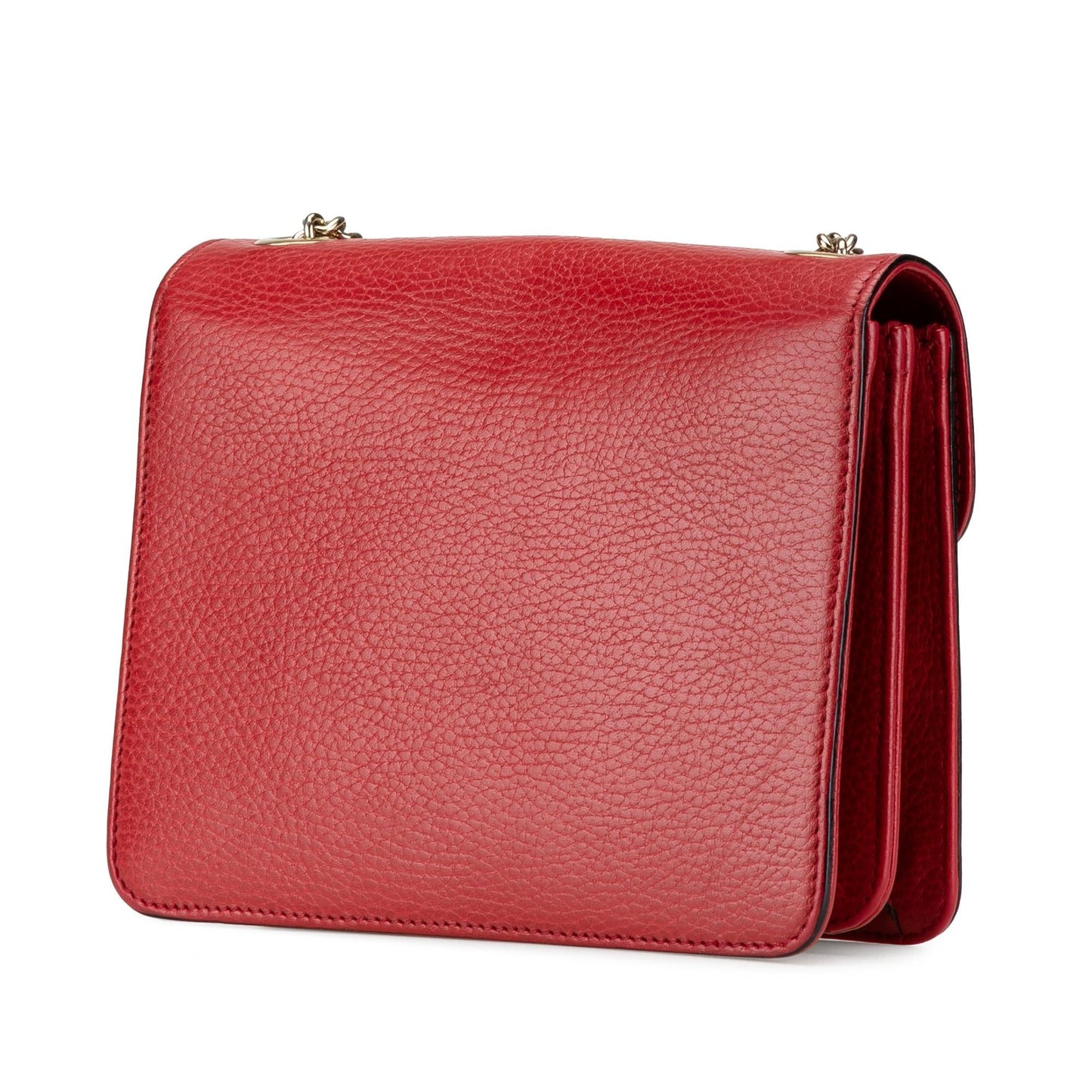 Gucci Dollar Interlocking G Calf Calfskin Red Small Crossbody Bag Crossbody 4