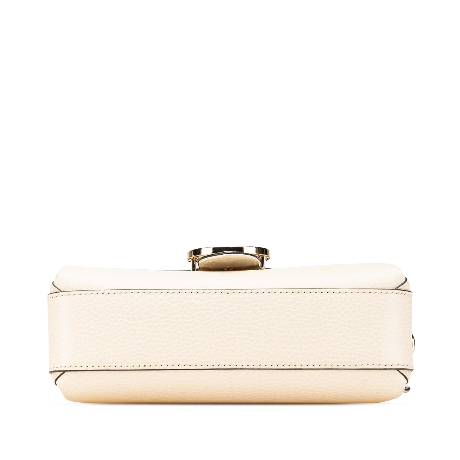 Gucci Dollar Interlocking G Calf Calfskin White Small Crossbody Bag Crossbody 5