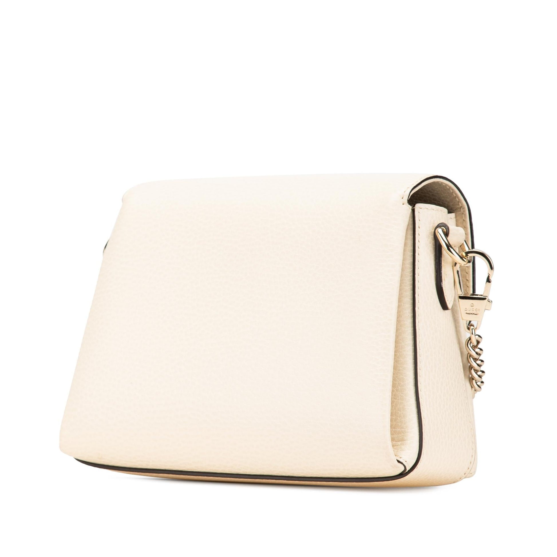 Gucci Dollar Interlocking G Calf Calfskin White Small Crossbody Bag Crossbody 5