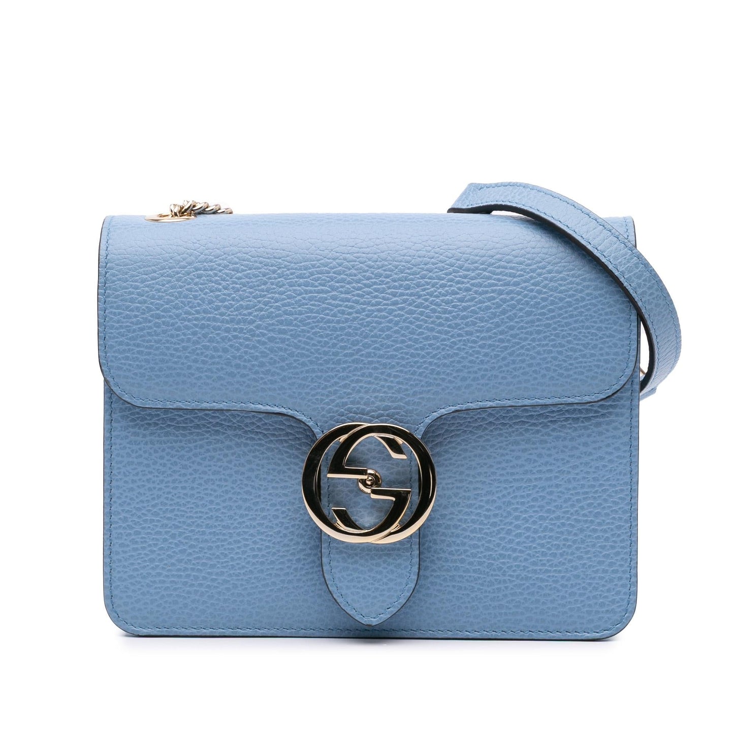 Gucci Dollar Interlocking G Calf Calfskin Blue Small Crossbody Bag Crossbody 3