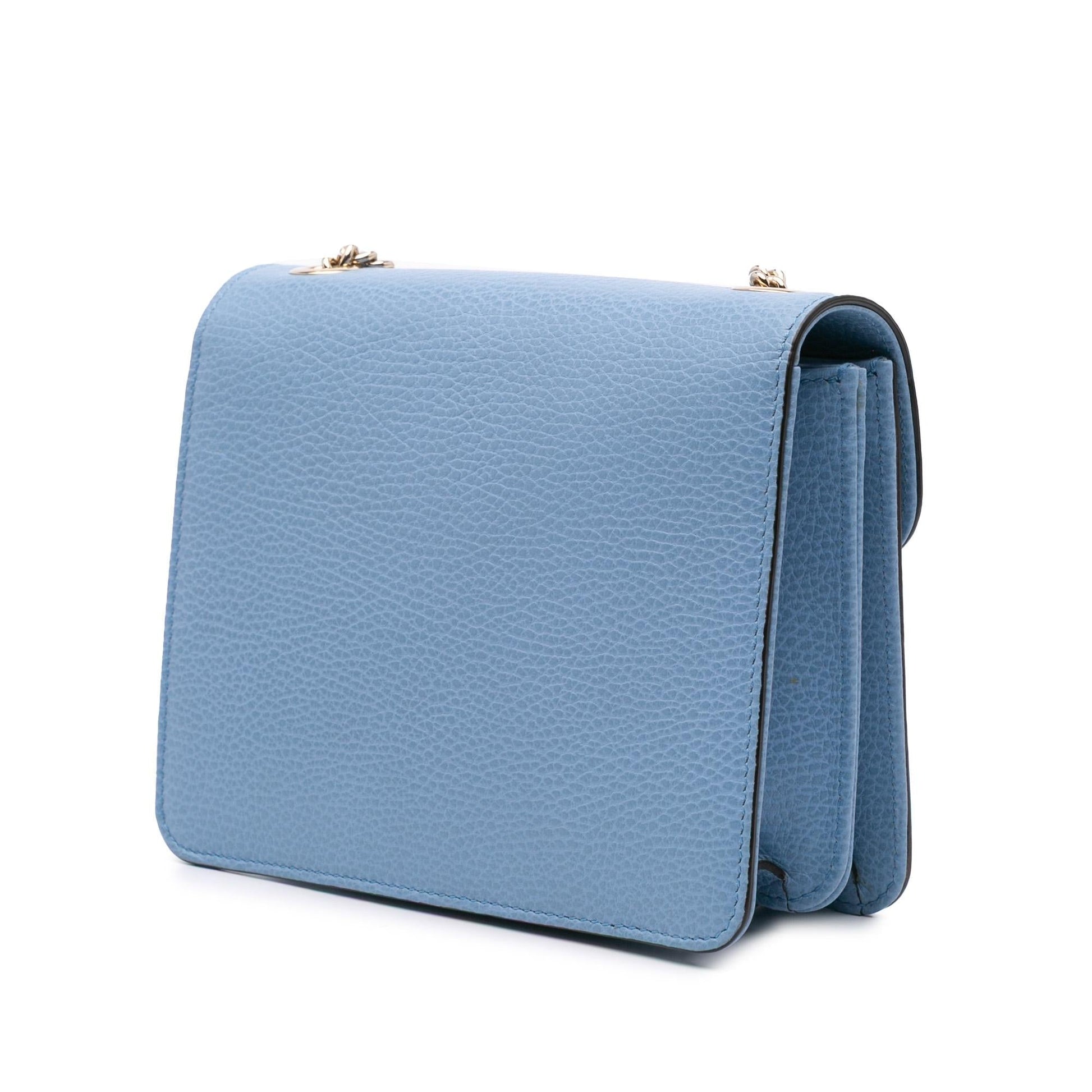 Gucci Dollar Interlocking G Calf Calfskin Blue Small Crossbody Bag Crossbody 3