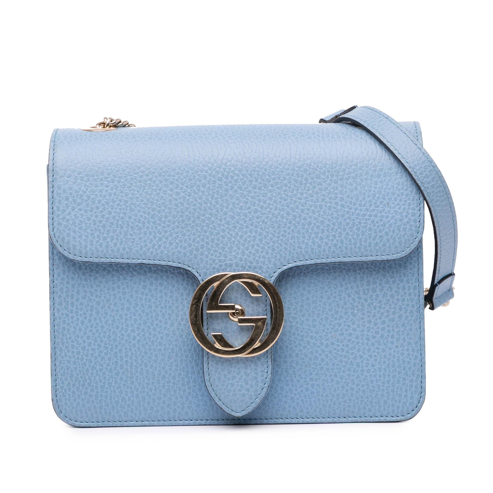 Gucci Dollar Interlocking G Calf Calfskin Blue Small Crossbody Bag Crossbody 8