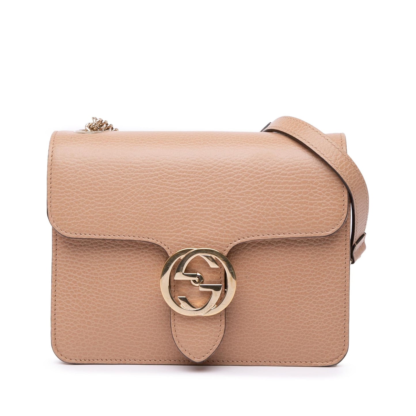 Gucci Dollar Interlocking G Calf Calfskin Brown Small Crossbody Bag Crossbody 9